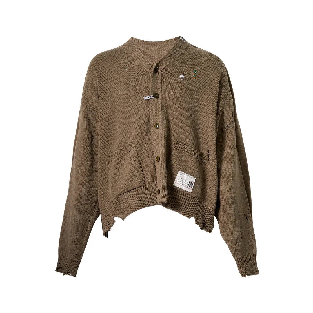 Shawl Layered Knit Cardigan - 1