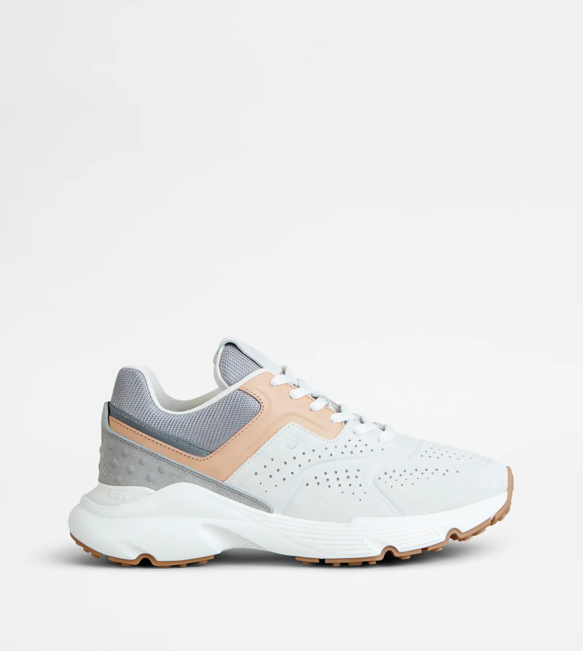 SNEAKERS IN SUEDE - GREY, BEIGE, OFF WHITE - 1