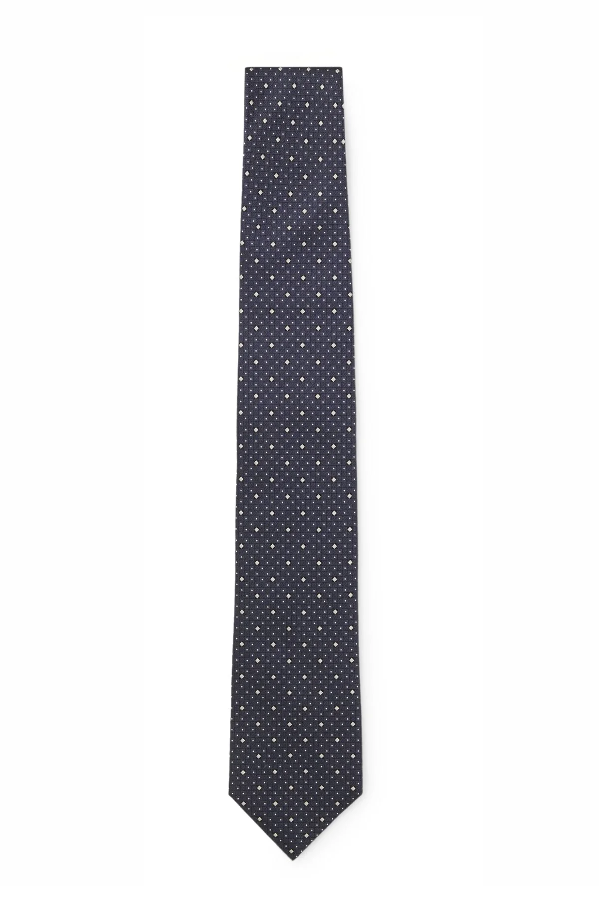 ITALIAN-SILK TIE WITH JACQUARD PATTERN - 1