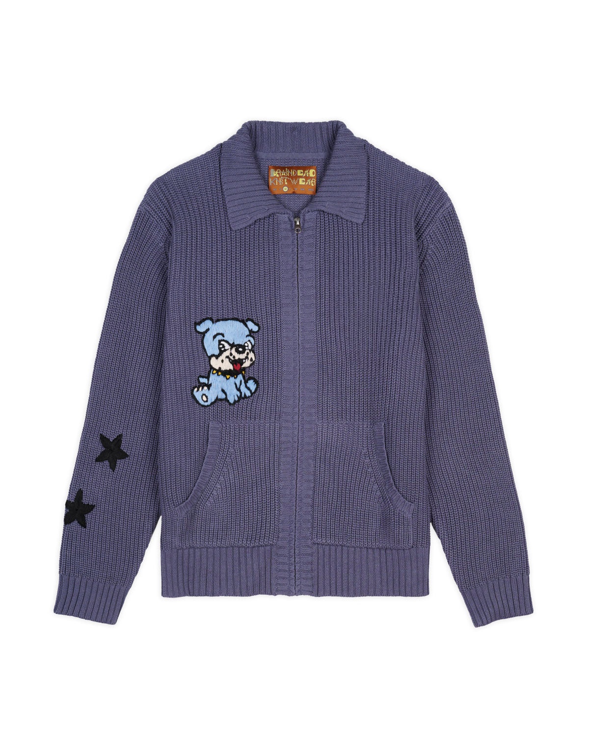 Brain Dead x Hysteric Mini Crochet Zip Cardigan - Blue - 1