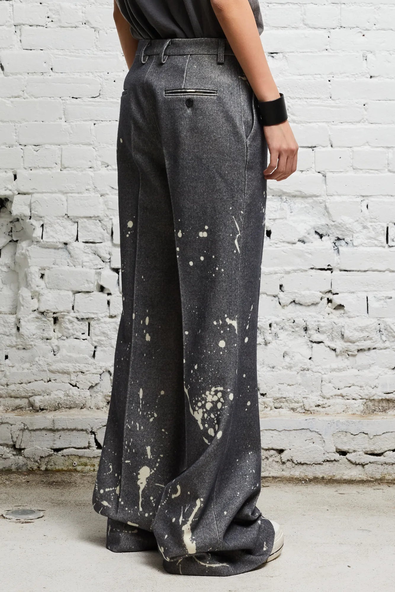 RELAXED TROUSER - GREY PAINT SPLATTER - 4
