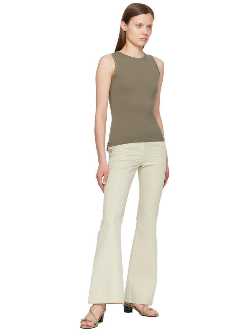 OPEN YY Beige Bootcut Trousers outlook