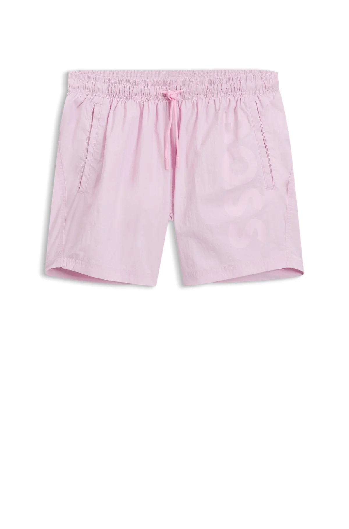 QUICK-DRYING SWIM SHORTS WITH PRINTED LOGO - 1