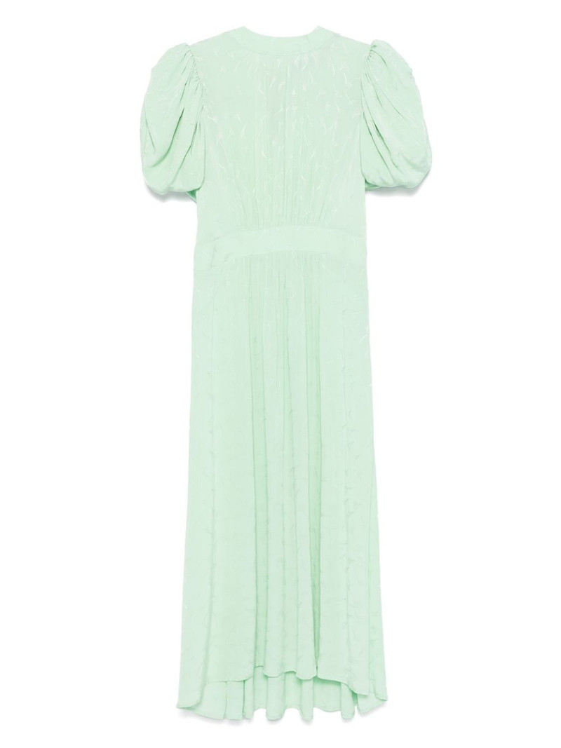 ROTATE floral-jacquard midi dress outlook