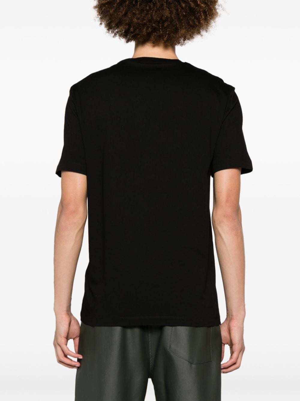 logo-embossed cotton T-shirt - 4