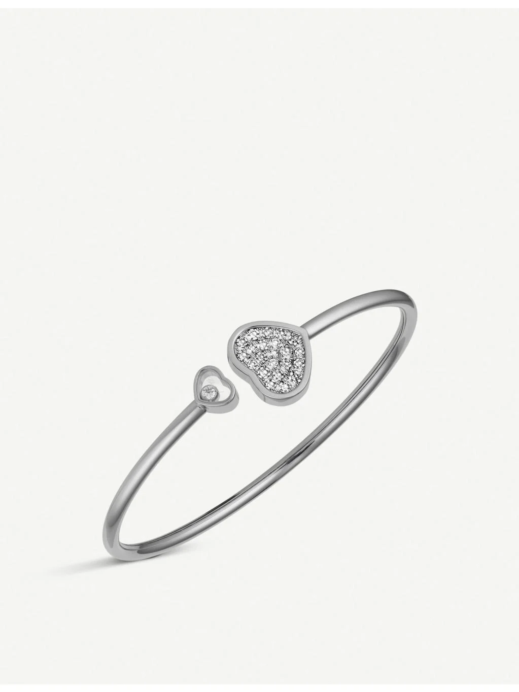 Happy Hearts 18ct white-gold and diamond bangle - 1