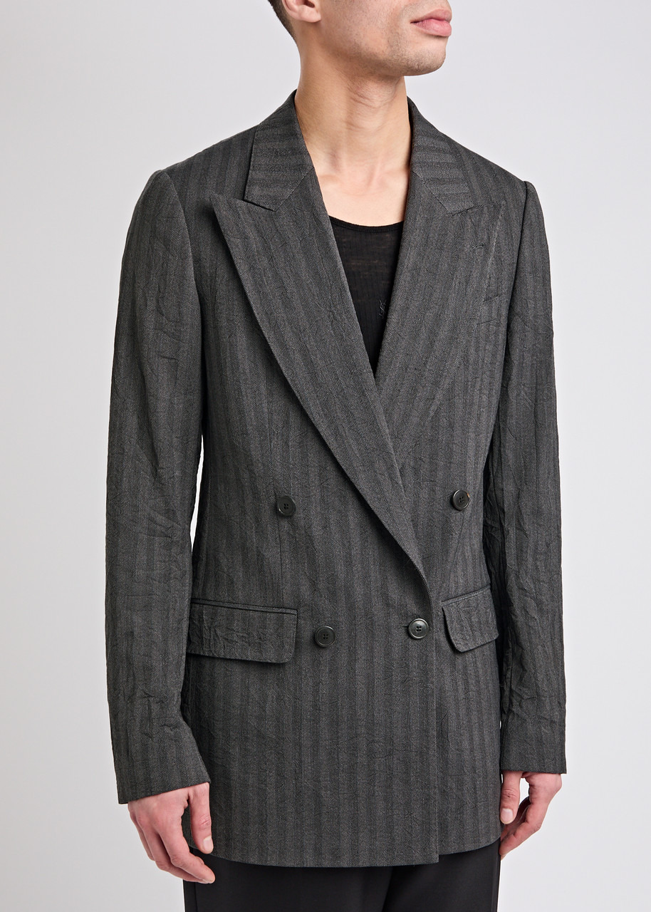Dries Van Noten Barton Herringbone-weave Blazer - 2