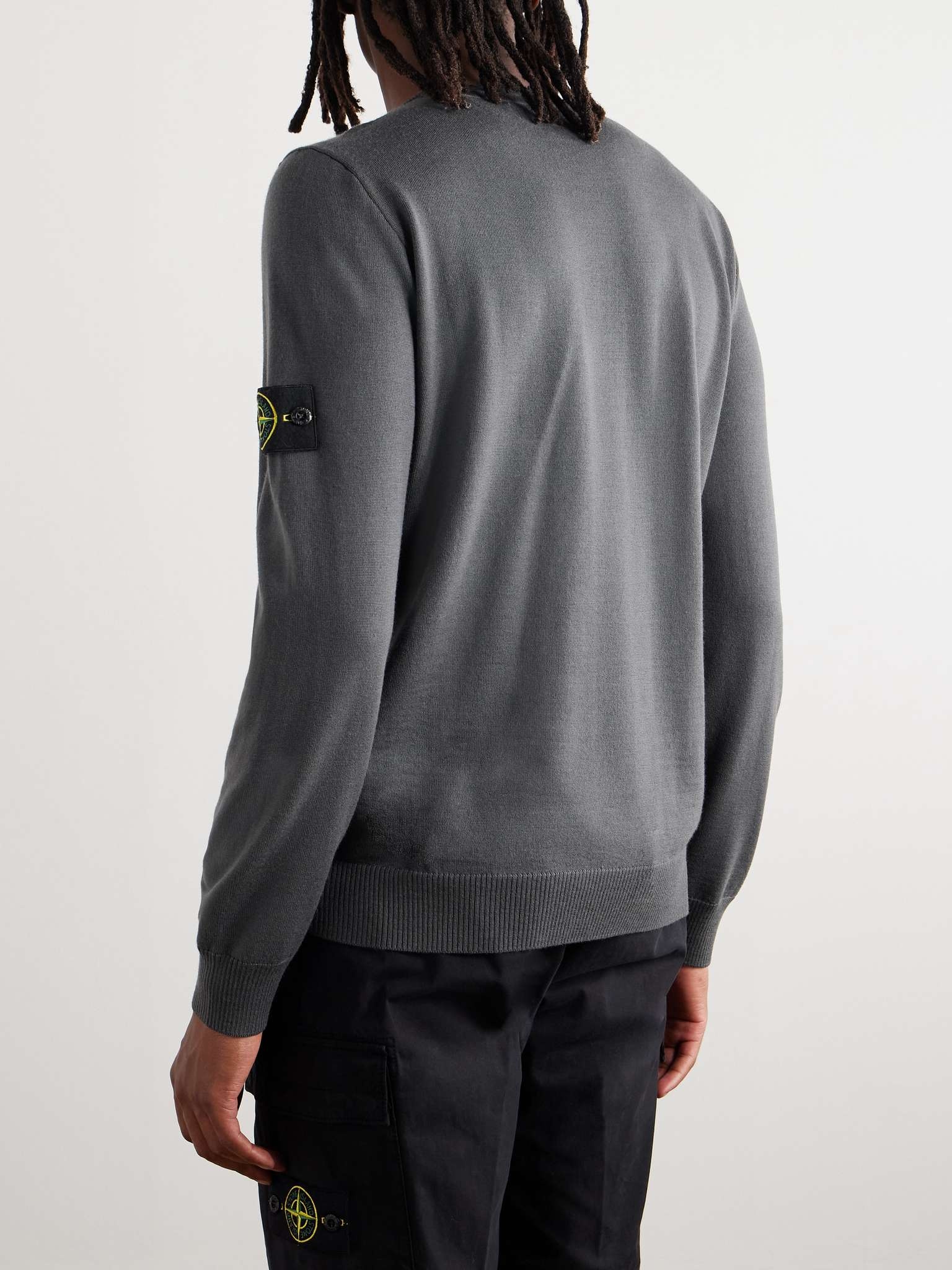 Logo-Appliquéd Virgin Wool Sweater - 3