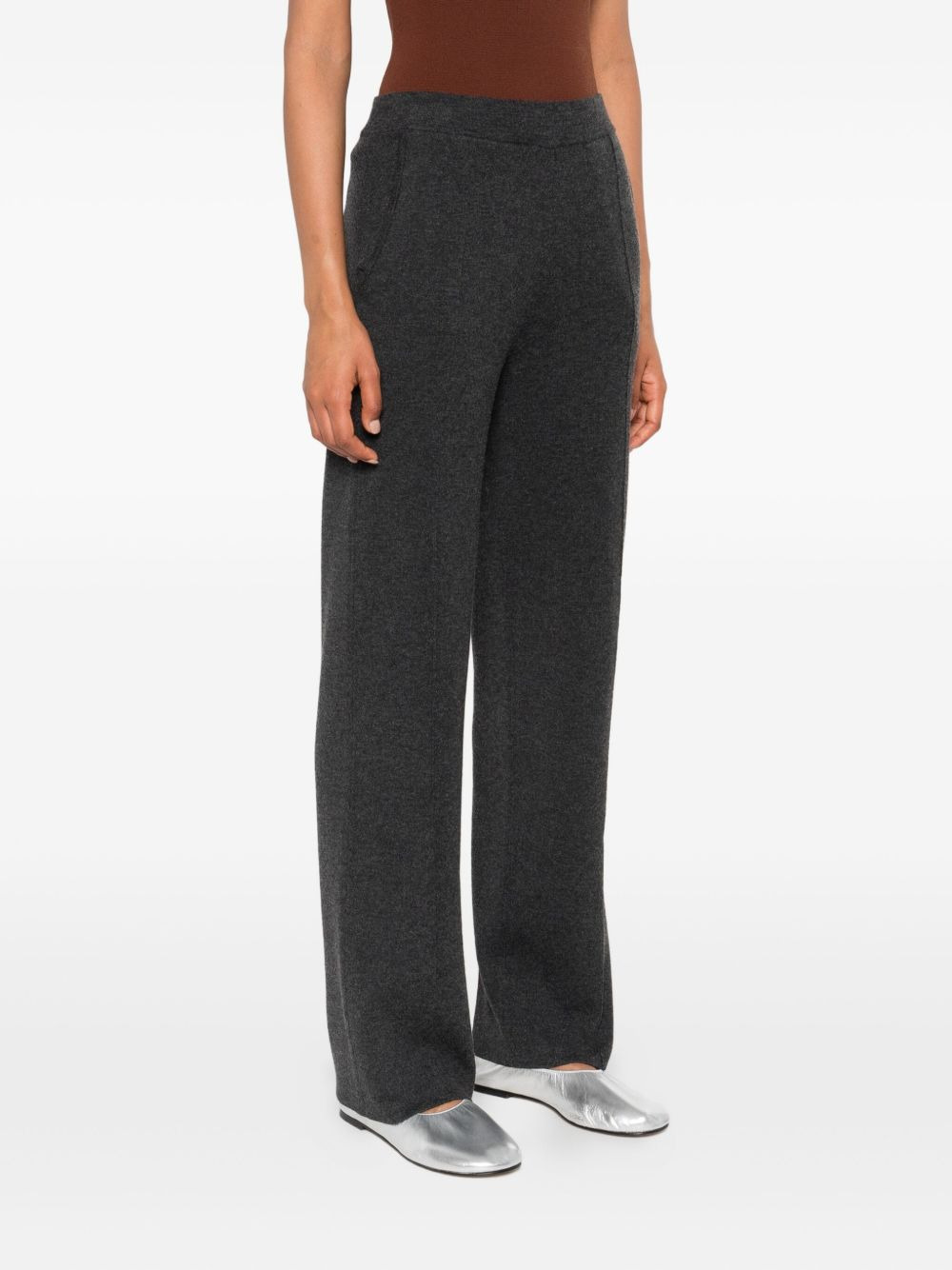 flat-front side-pocket trousers - 3