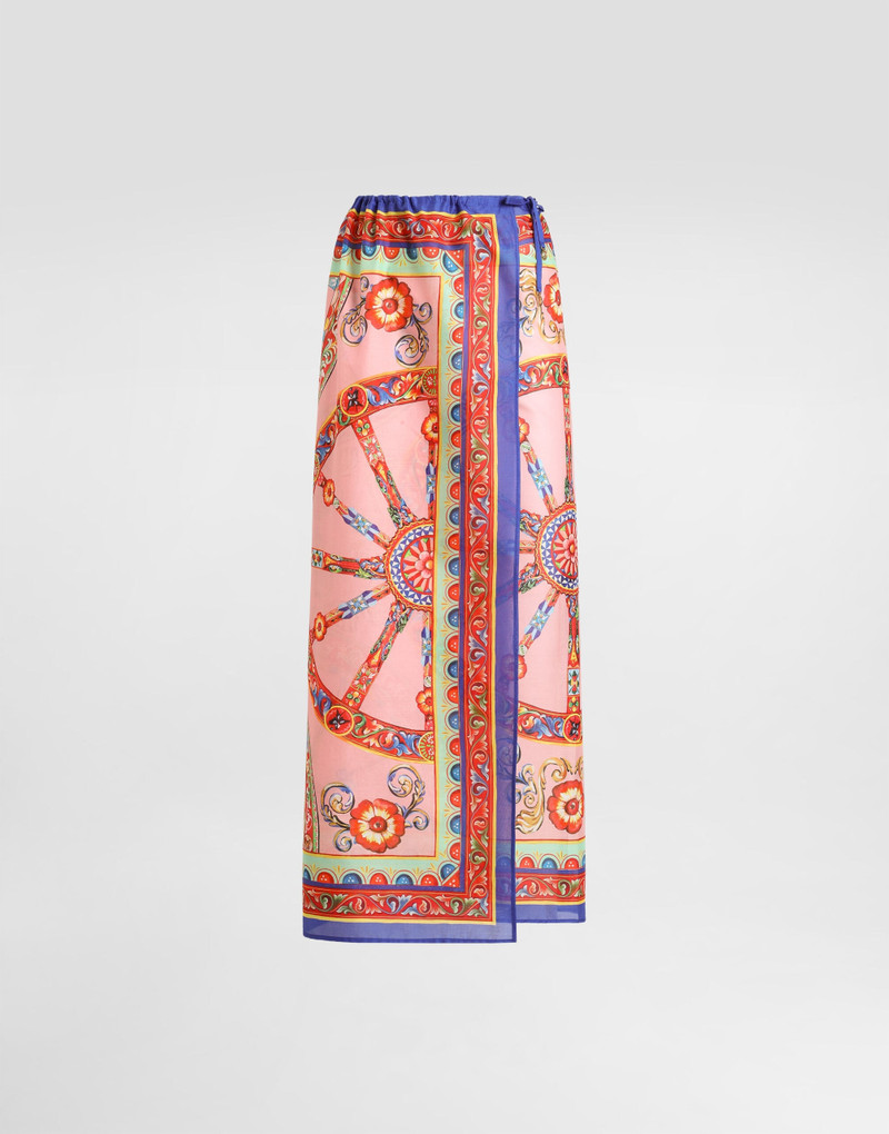 Cotton carretto-print sarong 1