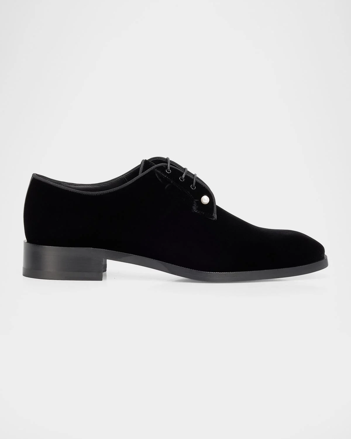 Men's Chambeliss Embellished Velvet Derbys - 1