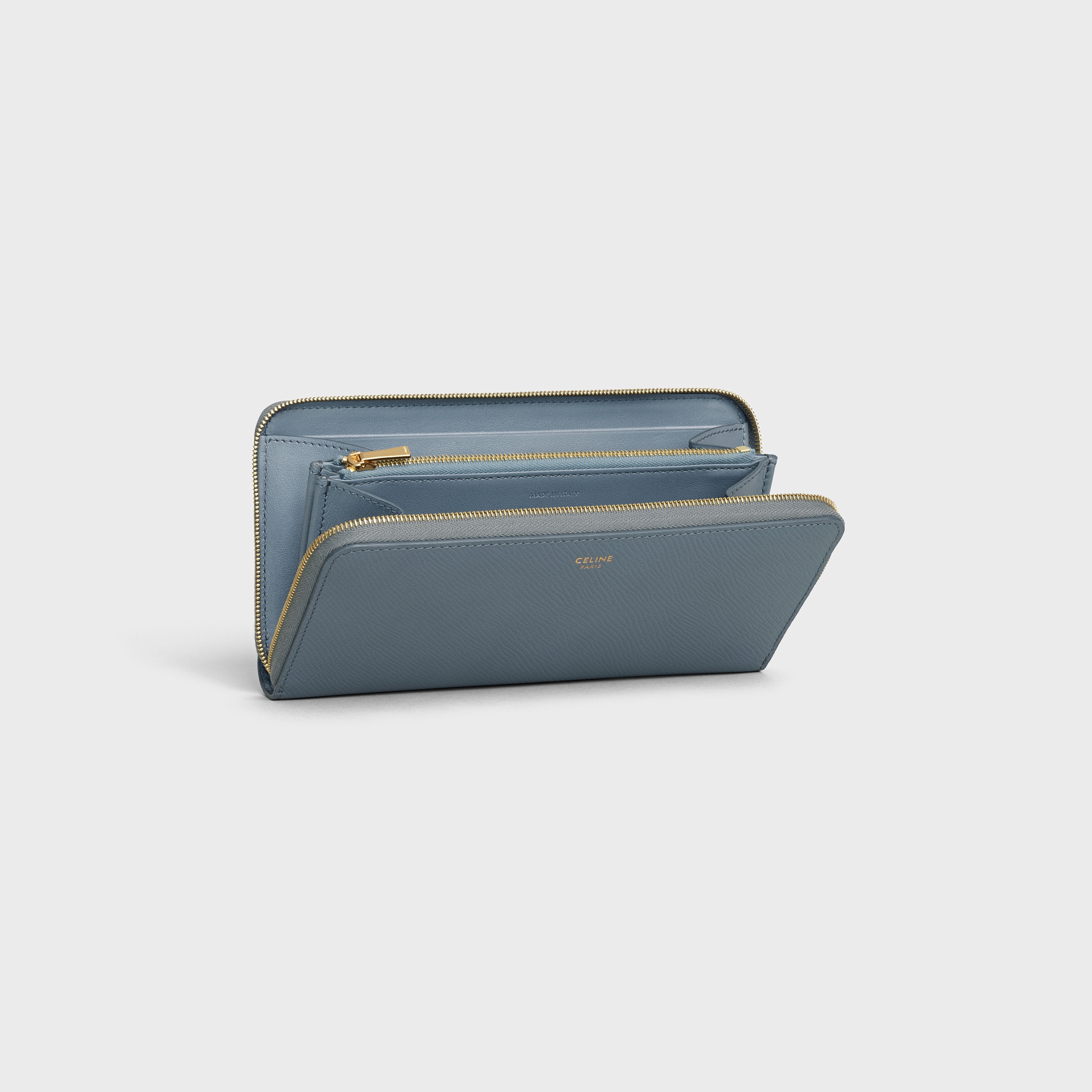 LARGE ZIPPED WALLET IN GRAINED CALFSKIN - 4