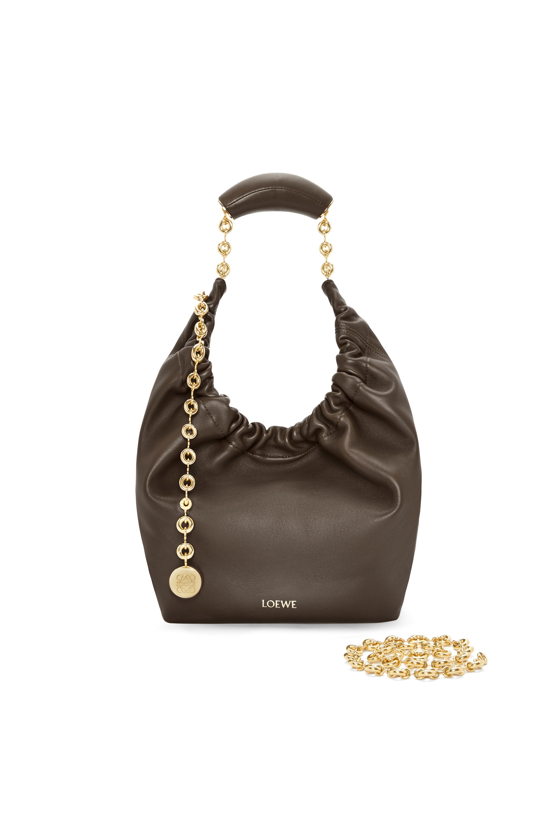 Loewe Goya Puffer Pleated Chain Shoulder Bag in 2023