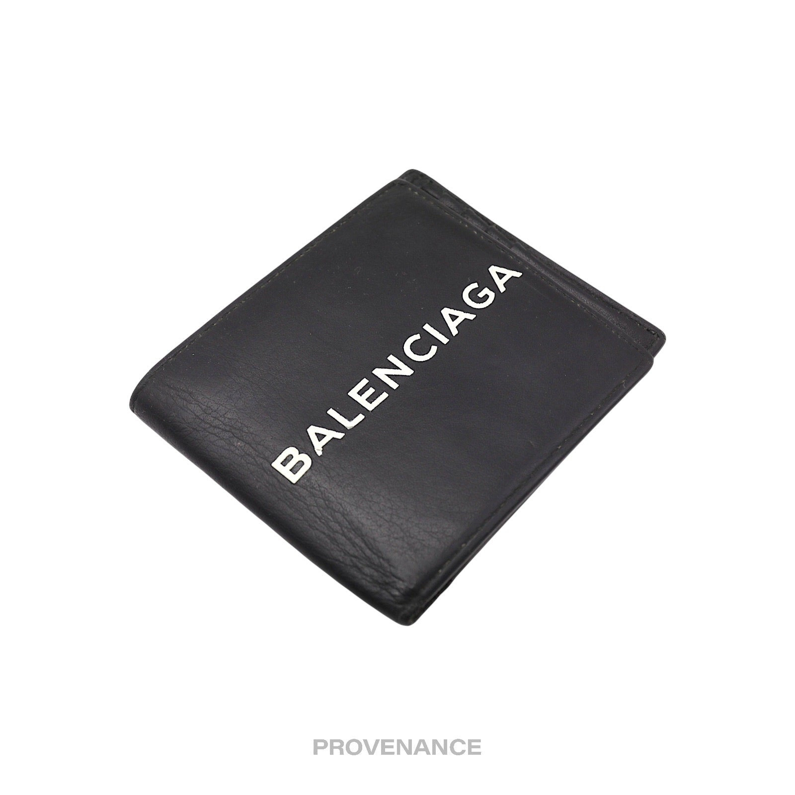 Balenciaga 8CC Logo Bifold Wallet - Black - 3