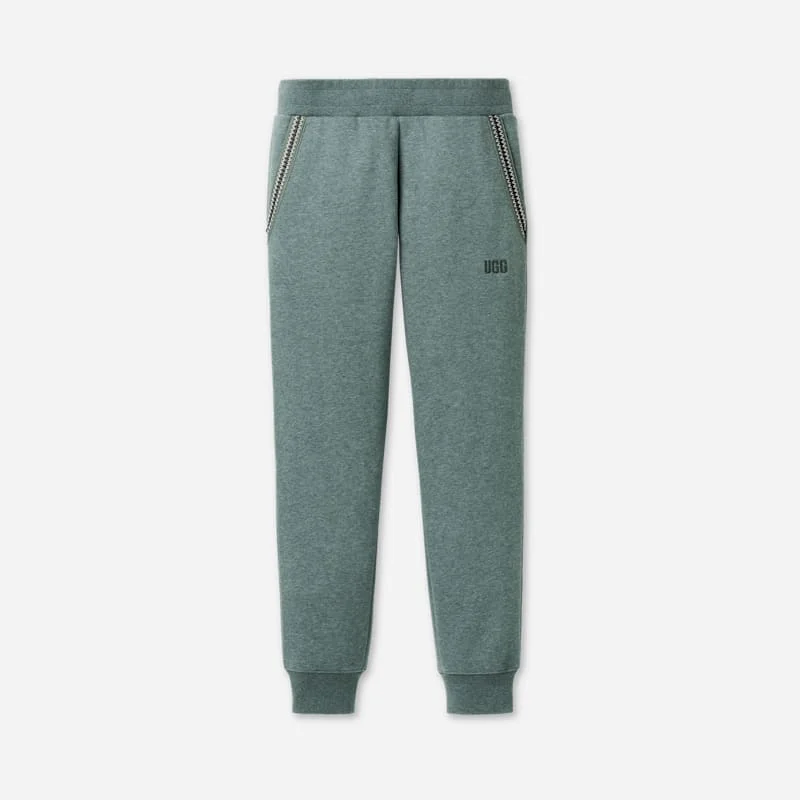 ® Men's Tasman Jogger Cotton Blend/Recycled Materials Bottoms in Green Stone Heather - 1