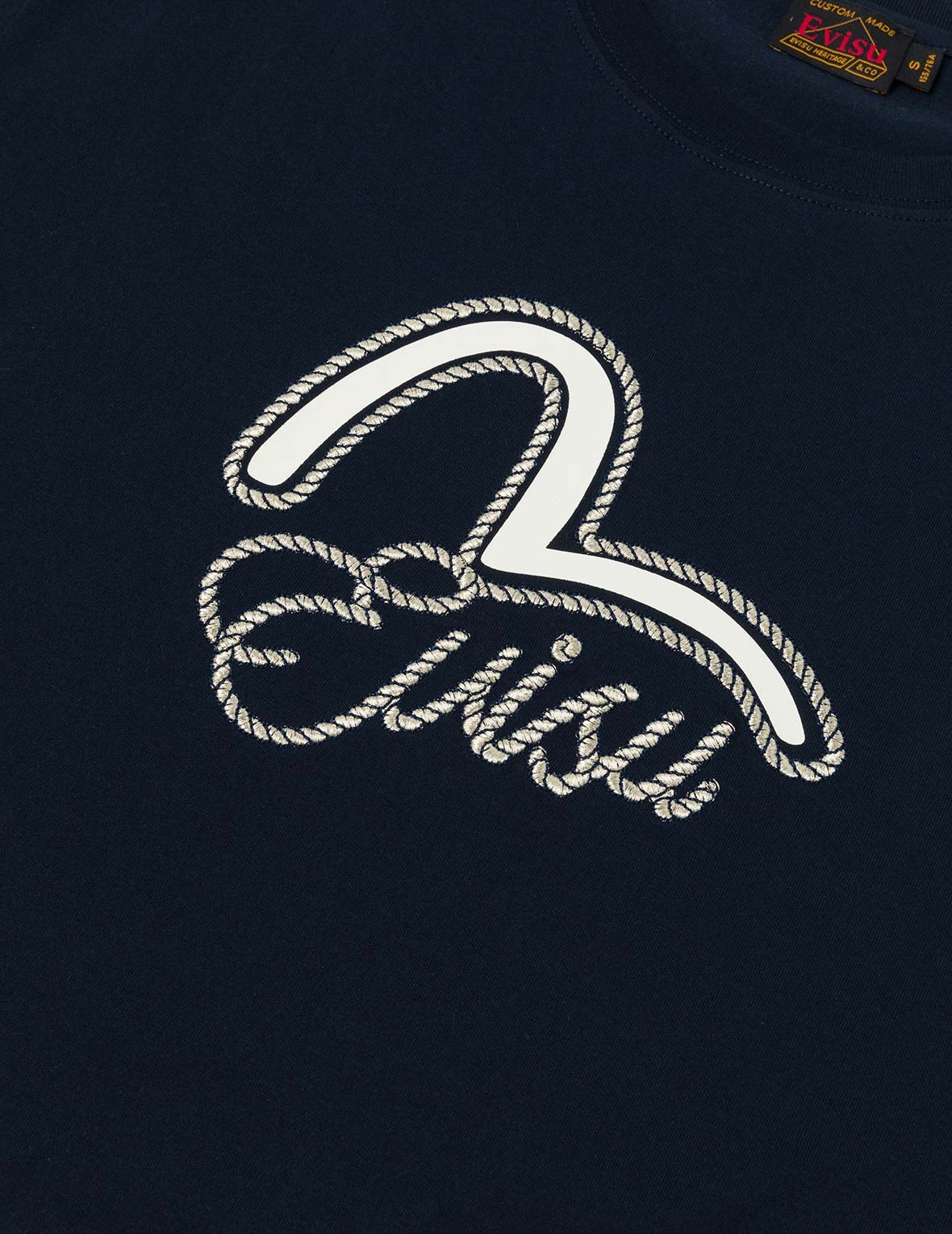 Seagull Print and Twisted Rope Logo Embroidery Boyfriend T-Shirt - 5