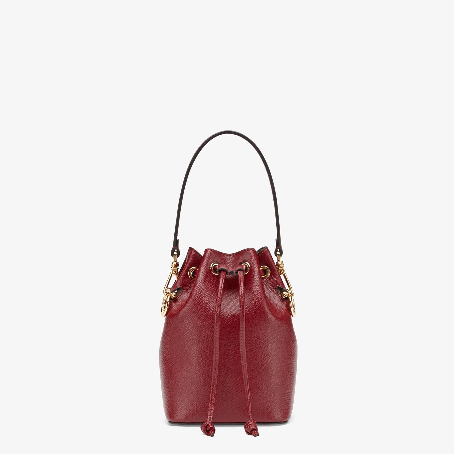 Burgundy leather mini bag - 1