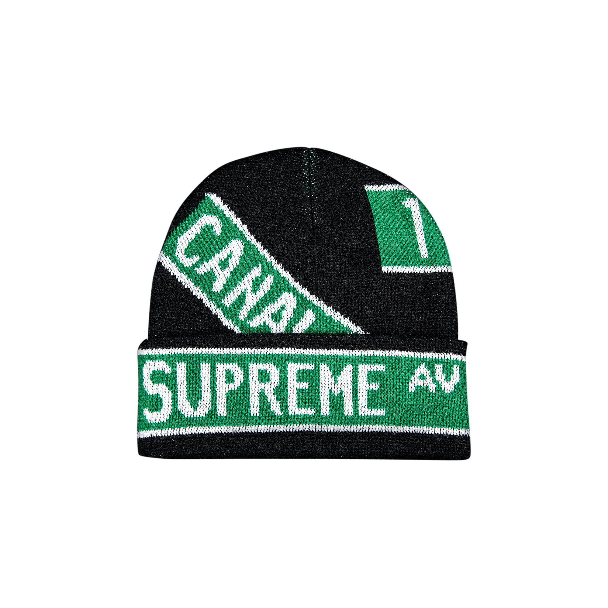 Supreme Street Signs Beanie 'Black' - 1