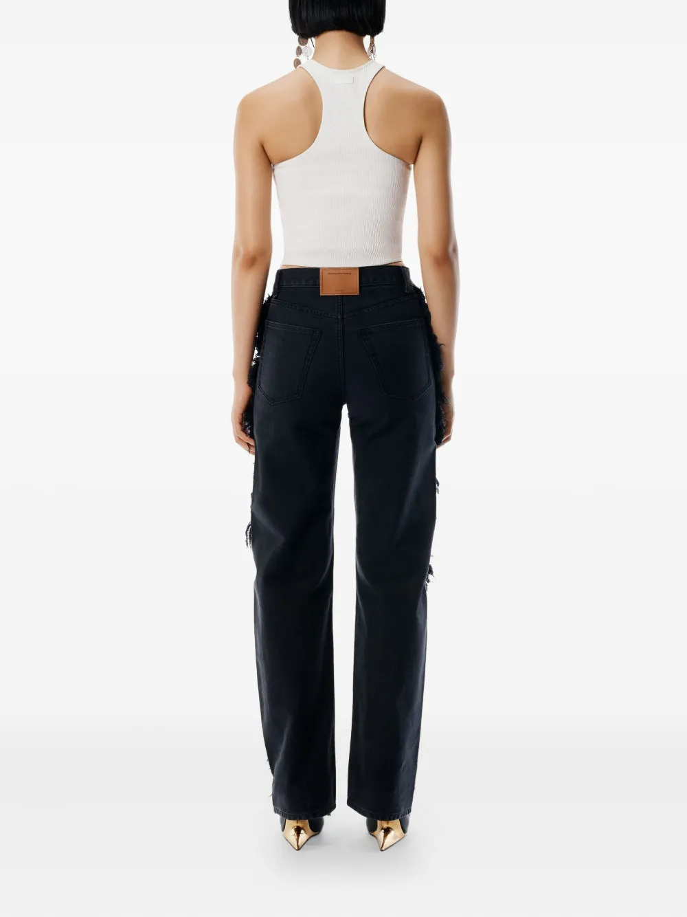 ALEXANDER WANG - Unisex Float Uneven Side Seam Fray Jean - 3