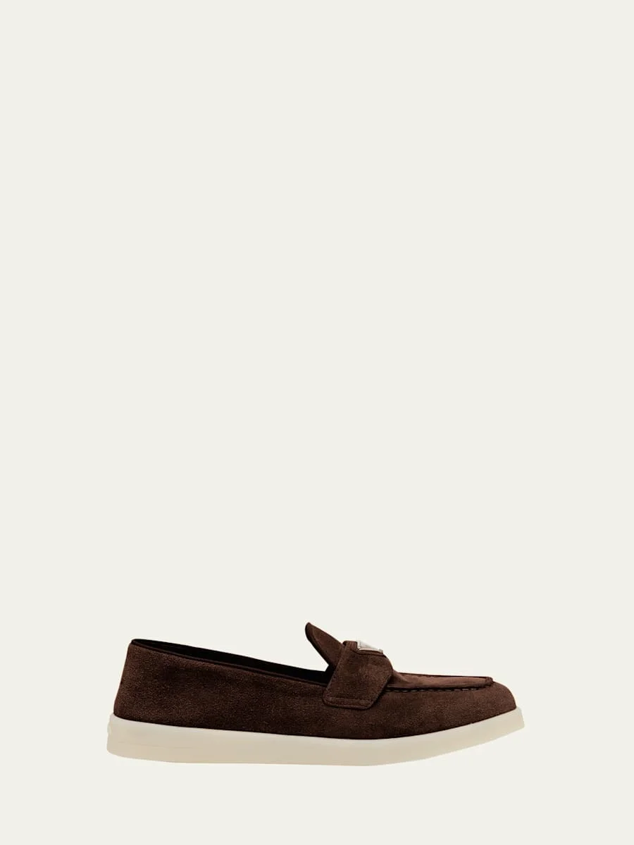 Suede Slip-On Casual Loafers - 1