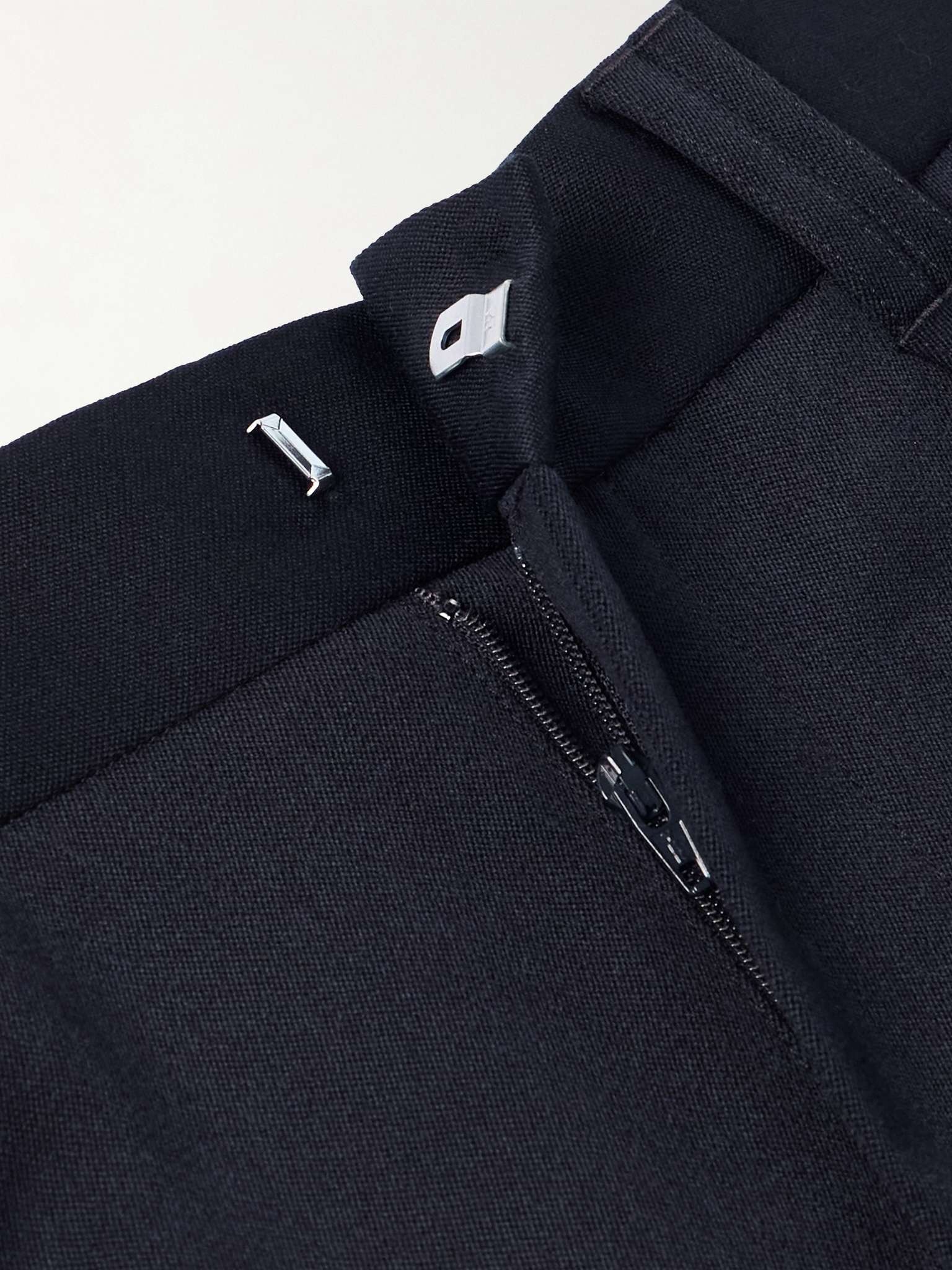 Wide-Leg Pleated Woven Trousers - 3