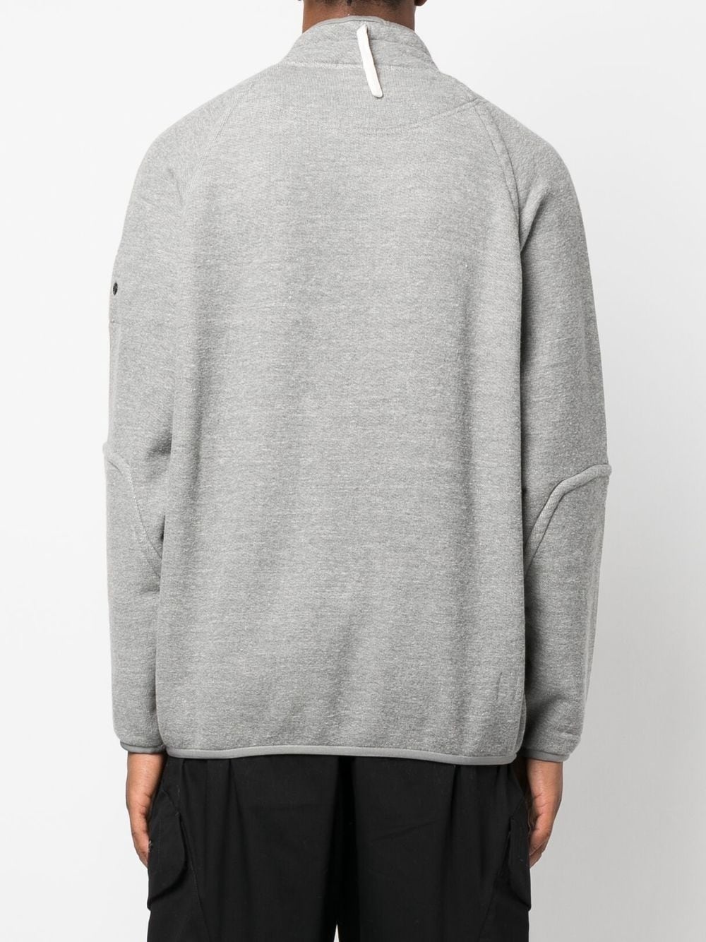 Compass-patch funnel-neck sweatshirt - 4