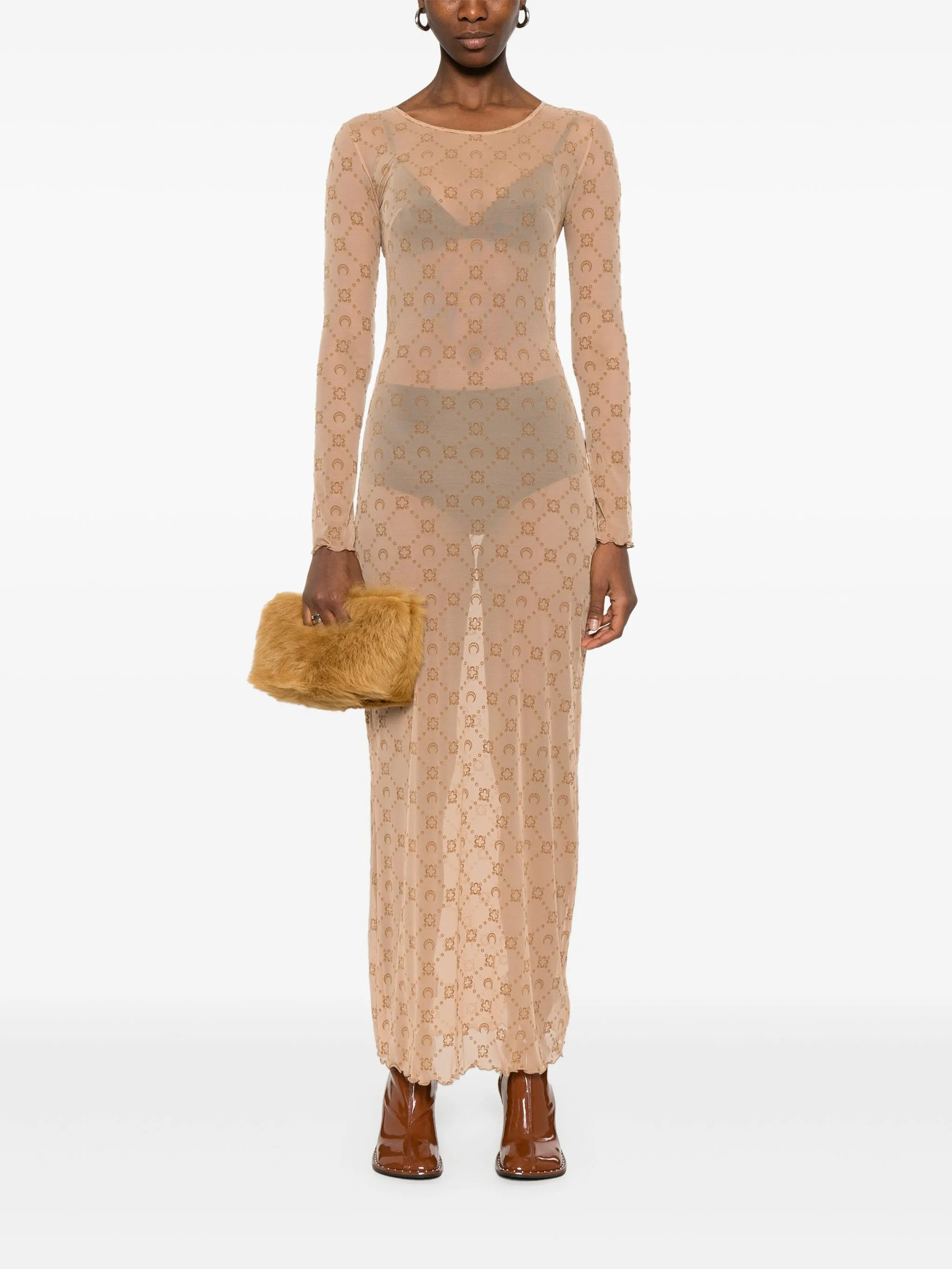 Marine Serre Moonogram Mesh Dress - 4