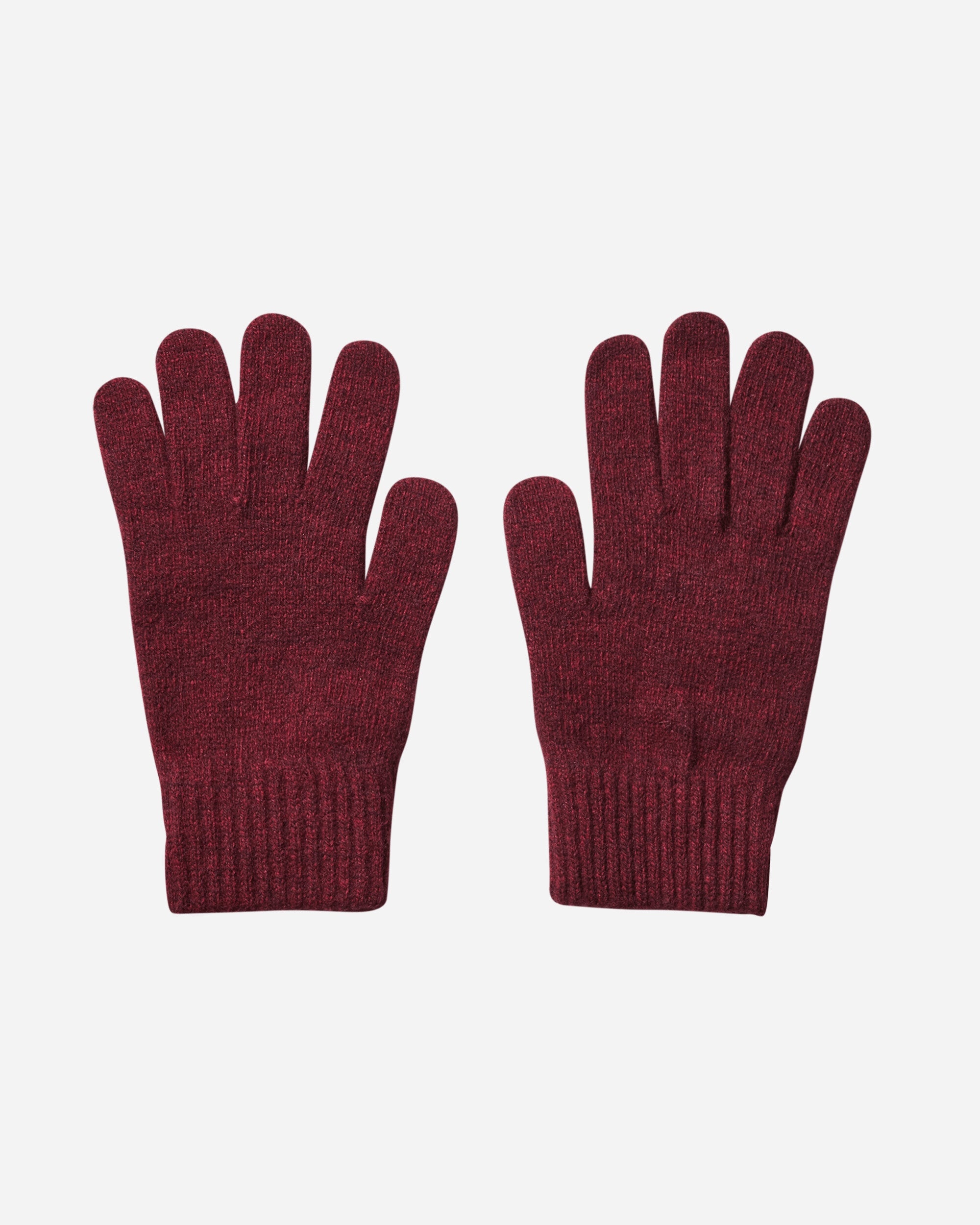 Women's Troyer Knit Sweater with Gloves Burgundy - 4