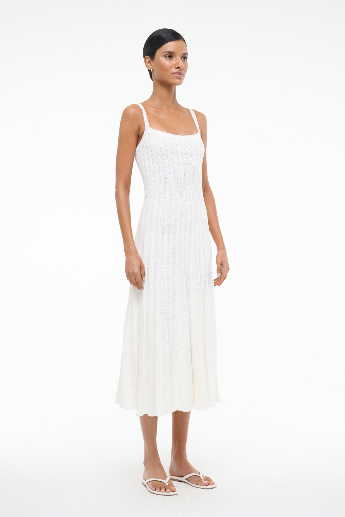 STAUD ELLEN DRESS IVORY - 4