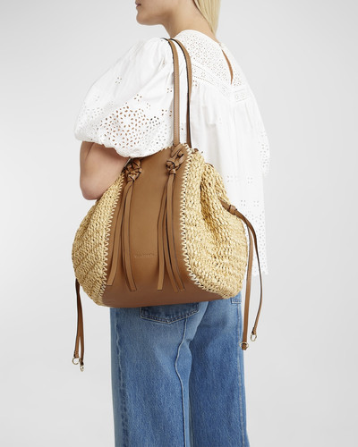 ULLA JOHNSON Gio Raffia Drawstring Crossbody Bag outlook