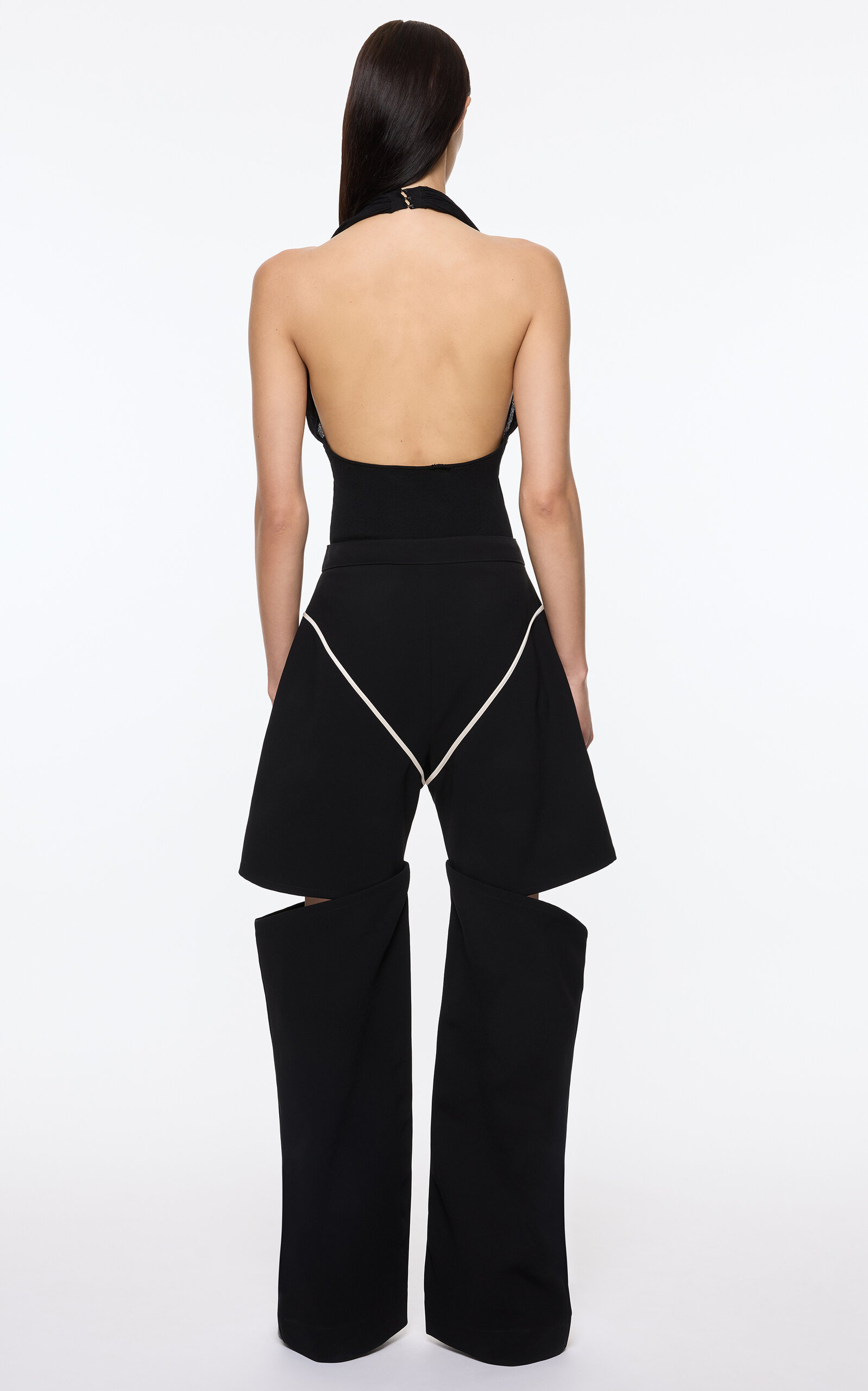 Draped Knitted Bodysuit black - 4