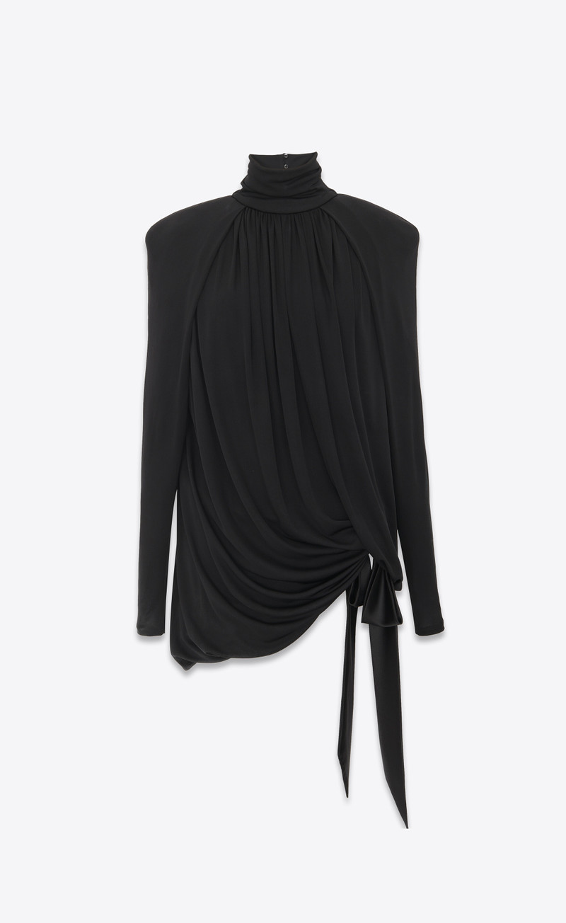 draped dress in satin crepe jersey 1
