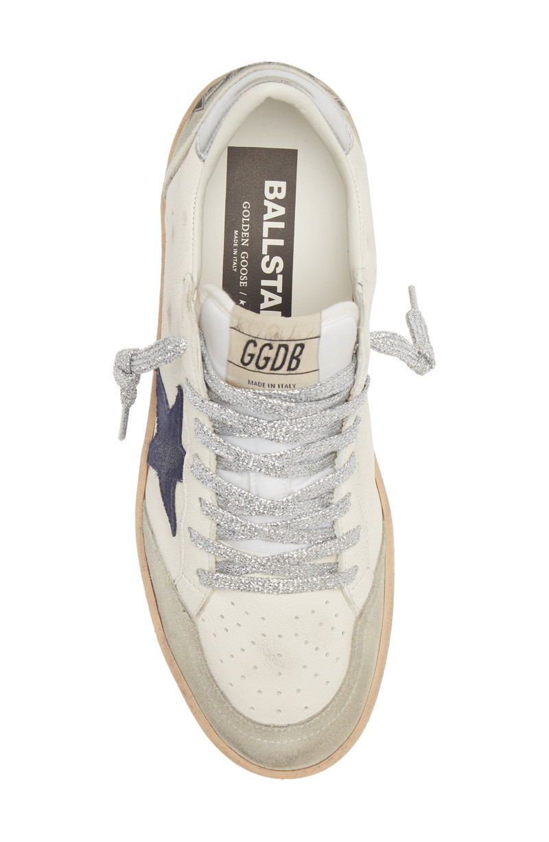 Golden Goose Ball Star Low Top Sneaker in White/Ice/Navy 5