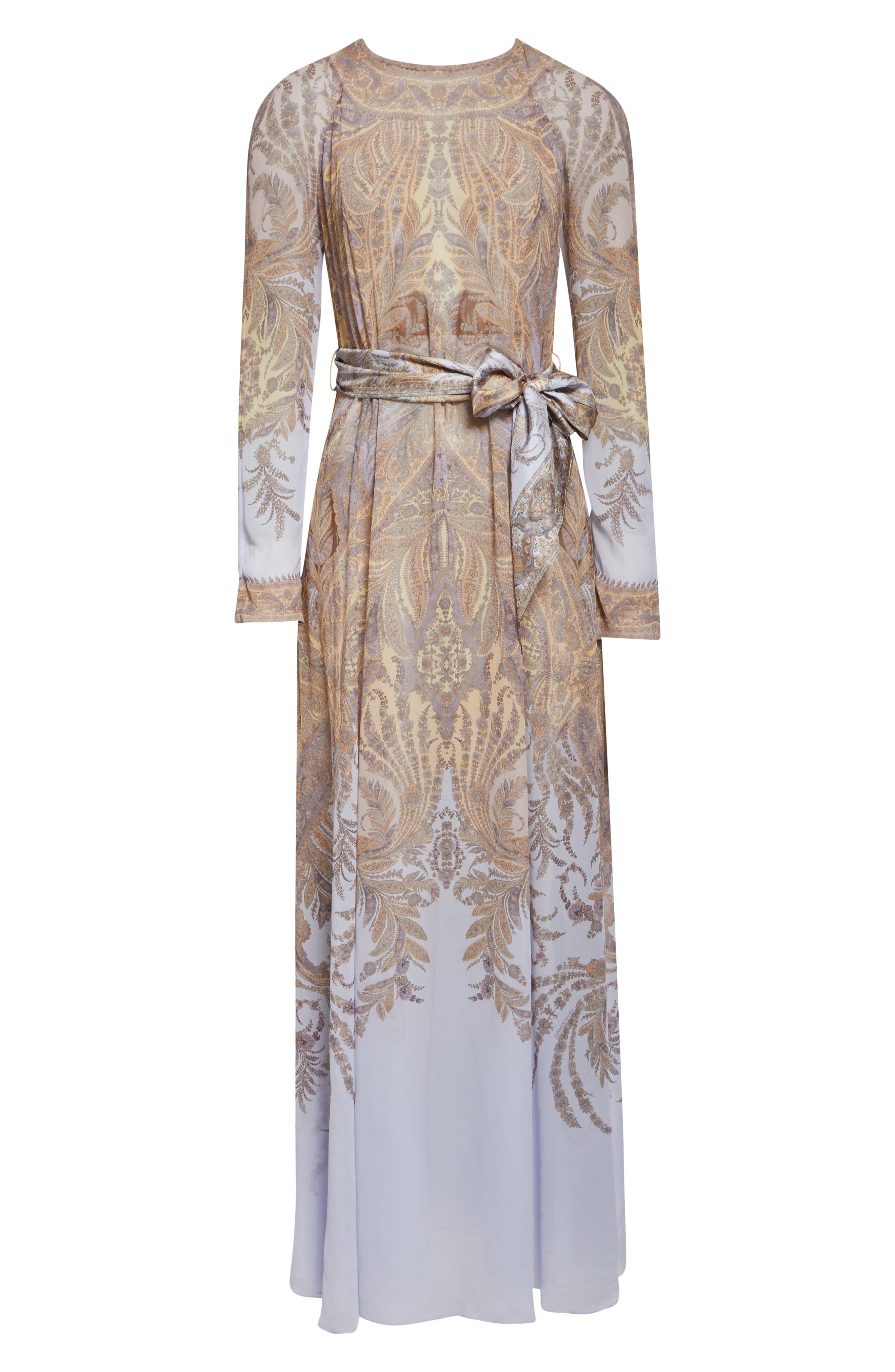 Zimmermann Hypnotic Paisley Long Sleeve Belted Maxi Dress in Lilac Paisley at Nordstrom - 5