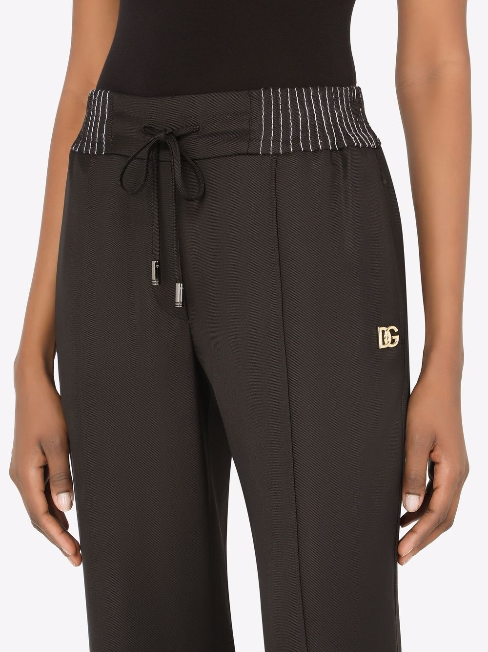 straight-leg twill trousers - 5