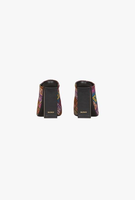 Multicolor needlepoint Ulla mules with Balmain monogram - 3