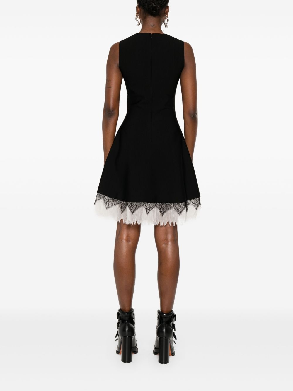 cobweb-lace mini dress - 4