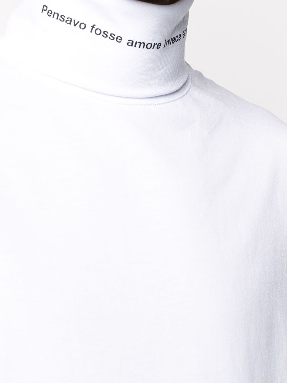 slogan-print roll-neck sweatshirt - 5