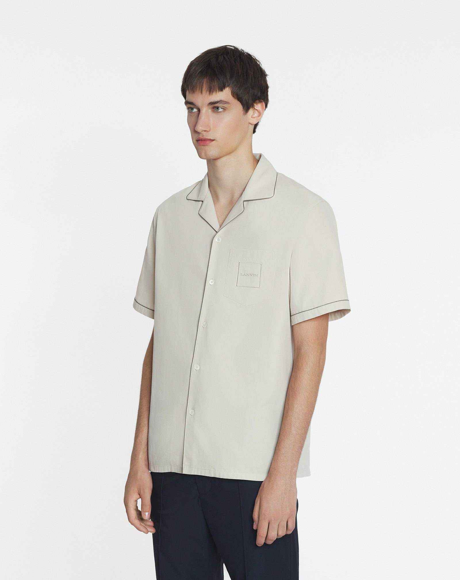 FLUID COTTON BOWLING SHIRT - 3