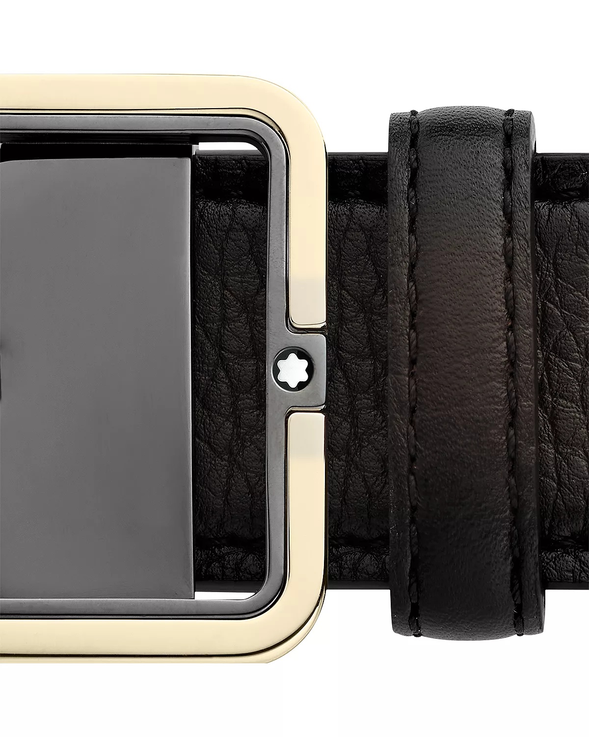 Men's Brown Leather Belt - 3