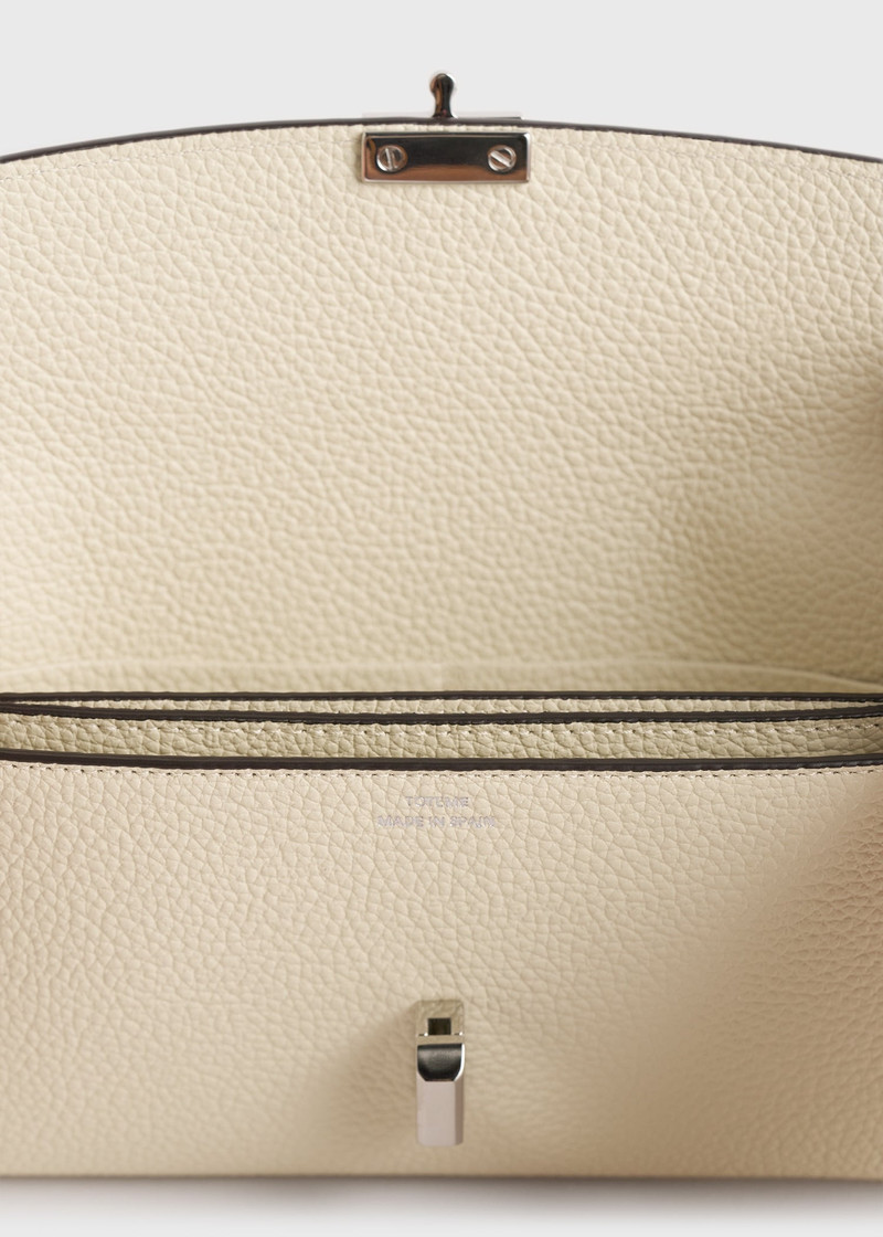 T-lock grained-leather wallet milk 6