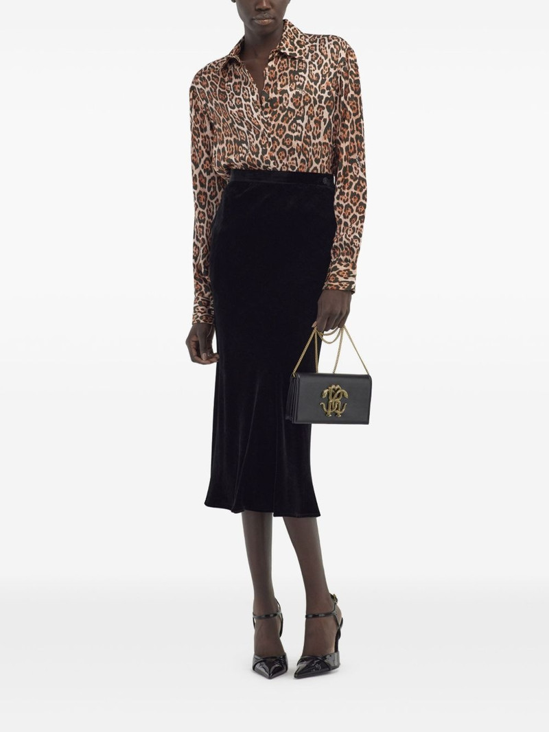 Roberto Cavalli velvet pencil skirt outlook
