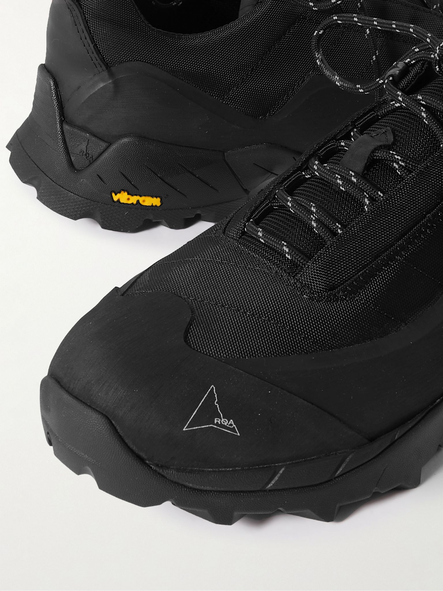 Katharina Rubber and Leather-Trimmed Mesh Hiking Sneakers Black - 5