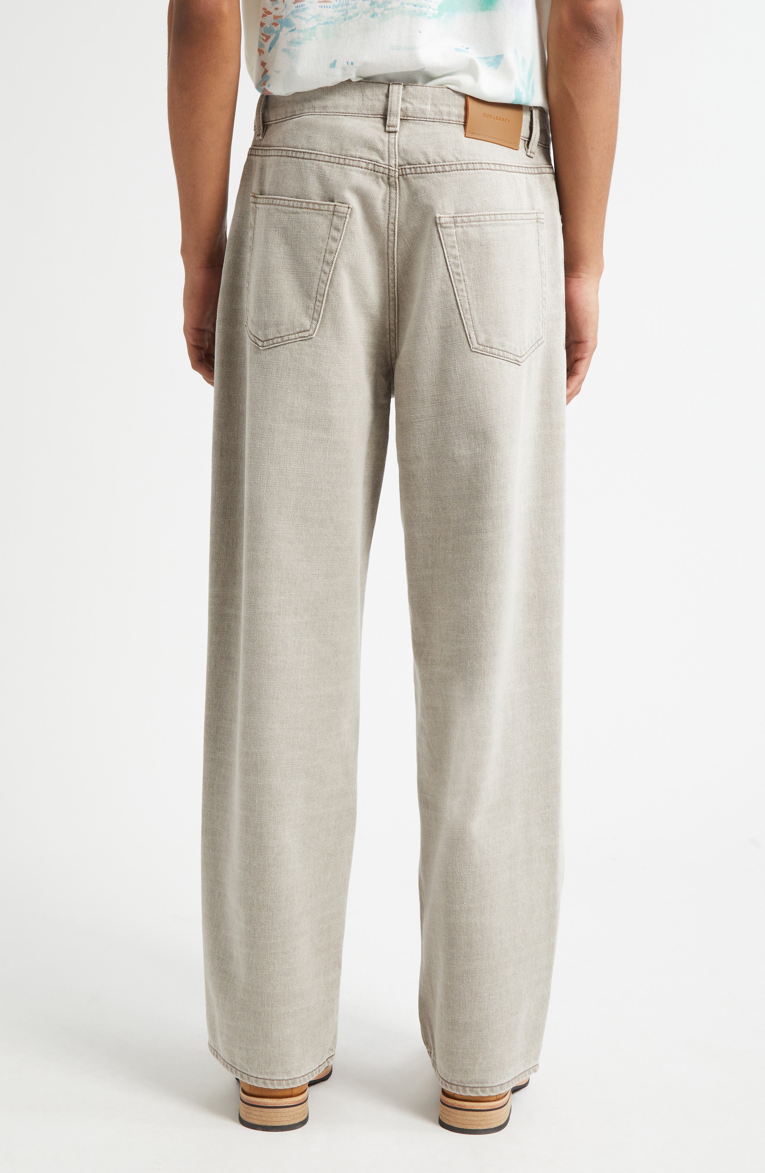 OUR LEGACY Vast Cut Loose Straight Leg Jeans in Vienna Beige Wash at Nordstrom - 3