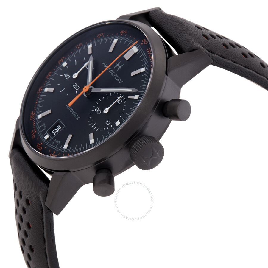 Hamilton - Hamilton American Classic Intra-Matic Chronograph Automatic Black Dial Watch H38446732 - 2