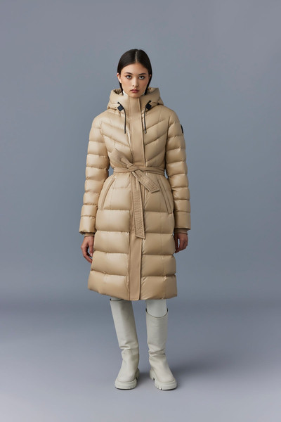 MACKAGE CORALIA light down coat with hood and sash belt outlook