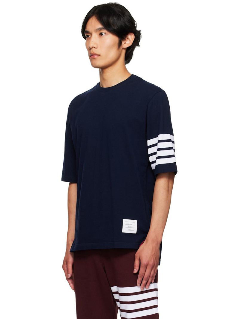Thom Browne Navy Jersey 4-Bar T-shirt outlook