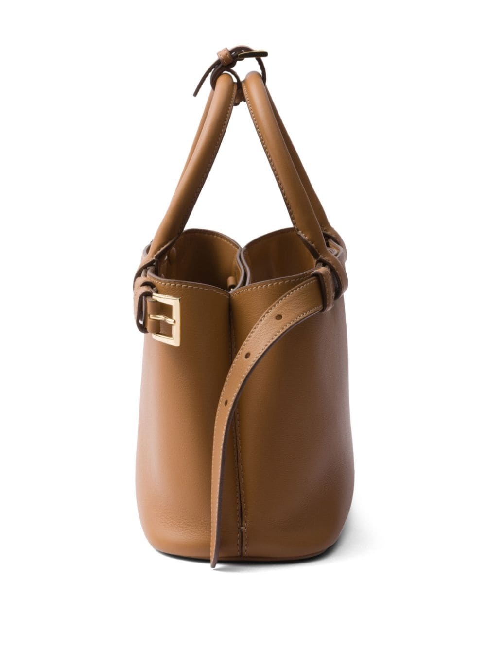 small belted leather two-way bag - 4