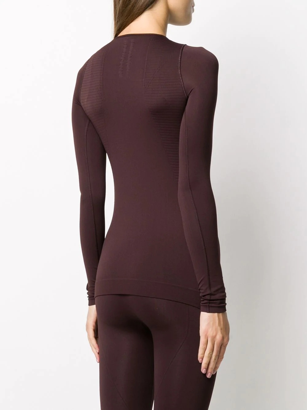 fitted long sleeve top - 4