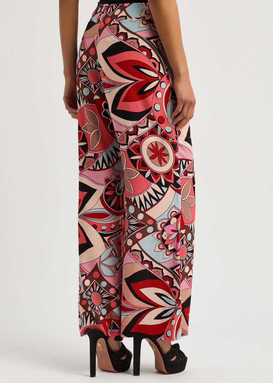 Rixo Aubree Printed Wide-leg Trousers - 3